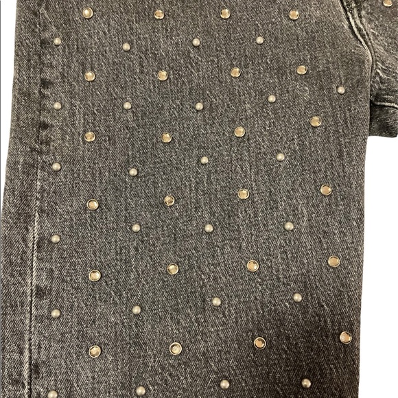 Levi’s 501 Cropped Studded 5 Pocket Button Fly Jeans Size 26x26 - Picture 6 of 13